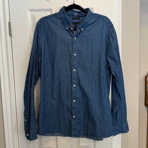 RW&CO Mens Cotton Button Down Tailored Fit Shirt Size L